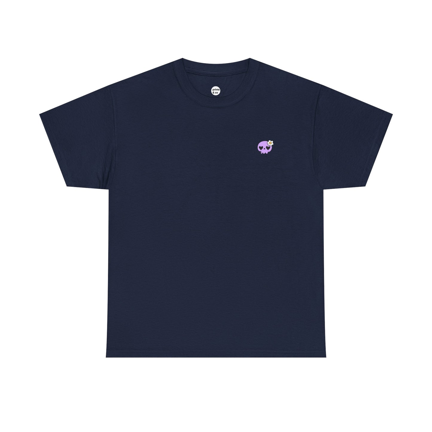 Cute Purple Skull Unisex Cotton Tee