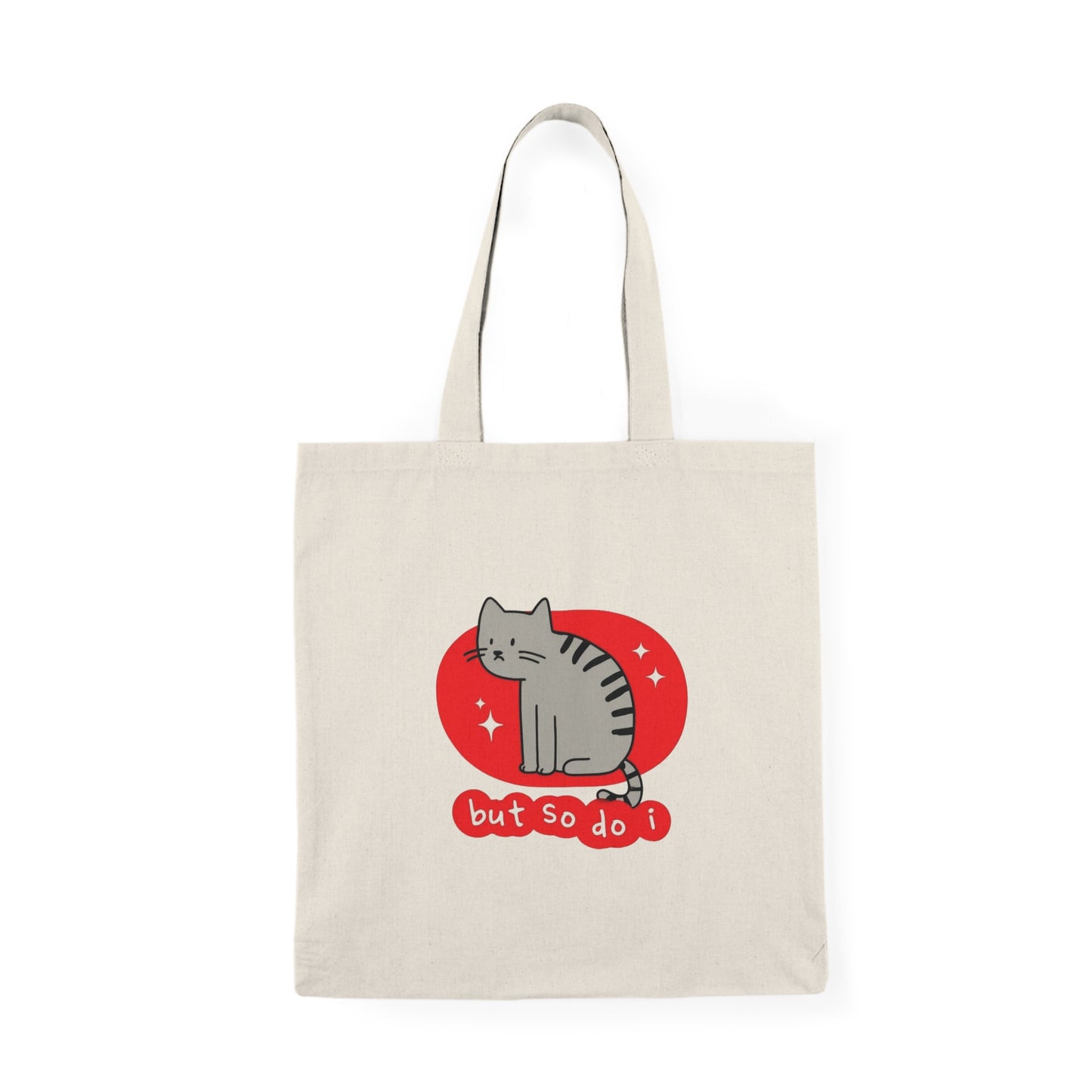 Sad Cat Canvas Tote Bag – Cute Emotional Cat Lover Gift | Eco-Friendly Reusable Shopping Bag