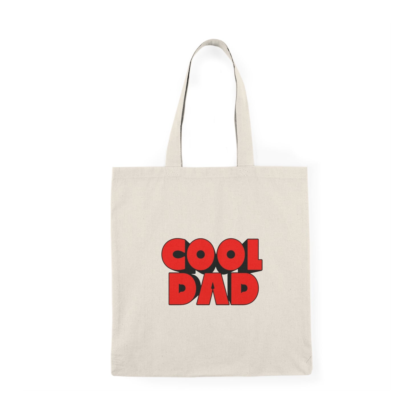 Cool Dad Tote Bag – Bold Red Typography Canvas Bag for Father’s Day Gift