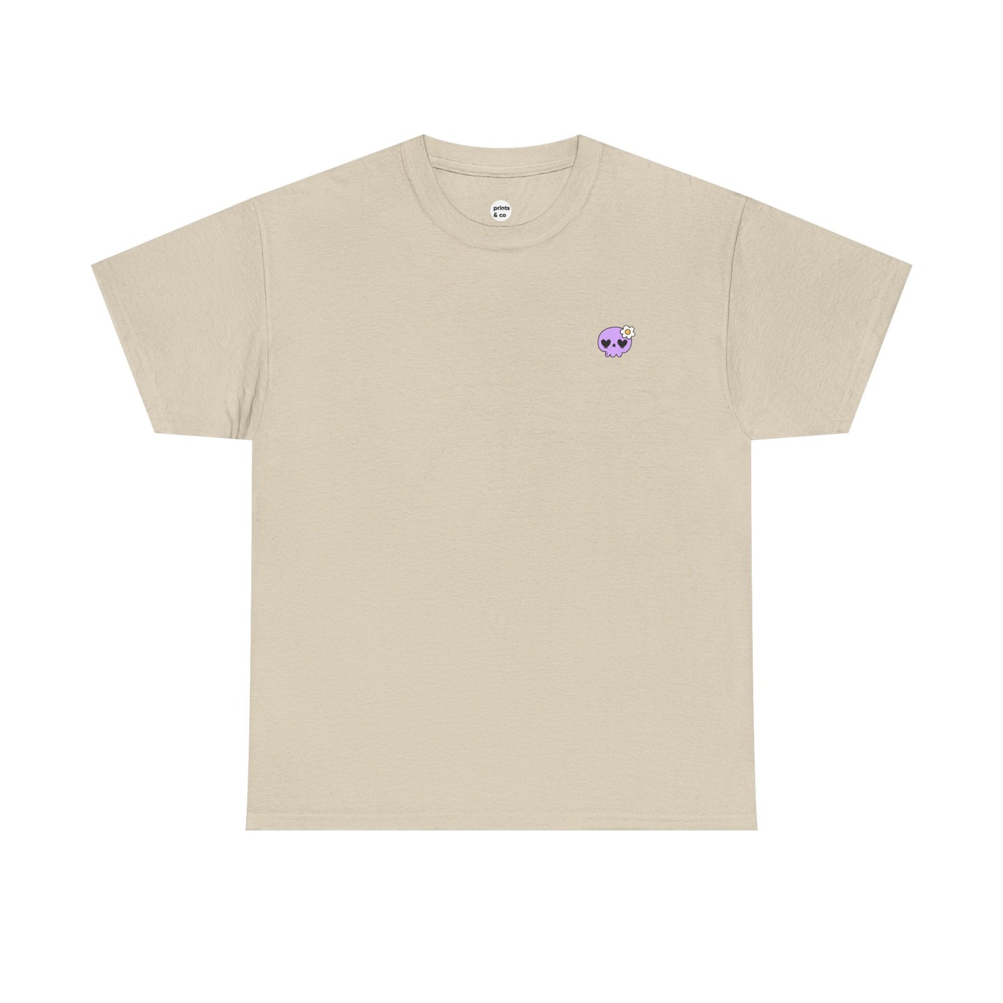 Cute Purple Skull Unisex Cotton Tee
