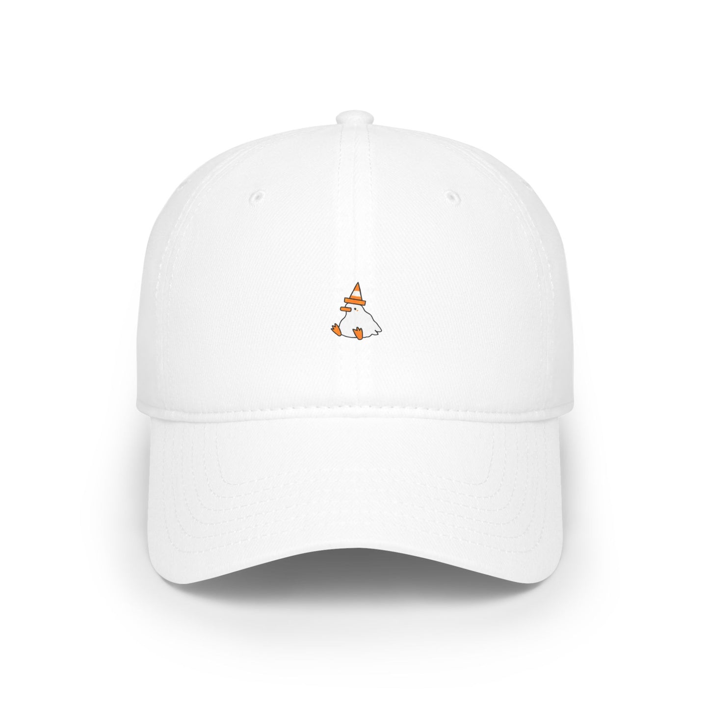 Duck With Orange Traffic Cone Baseball Hat