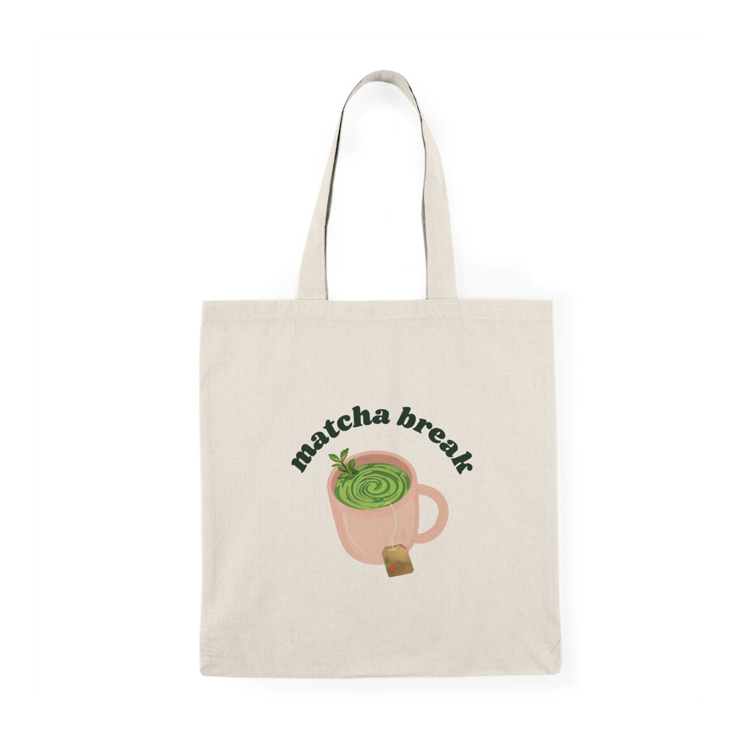 Matcha Break Natural Tote Bag