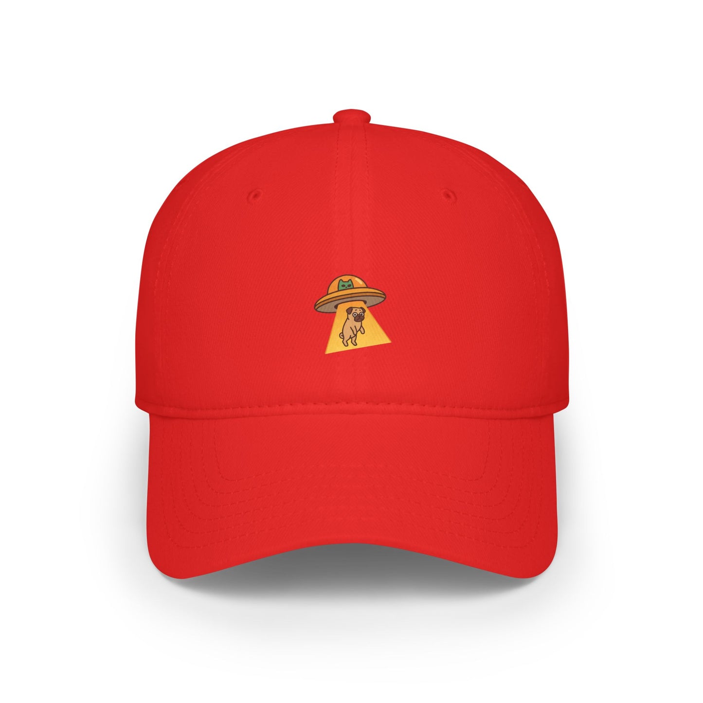 Alien Abducts Pug Baseball Hat