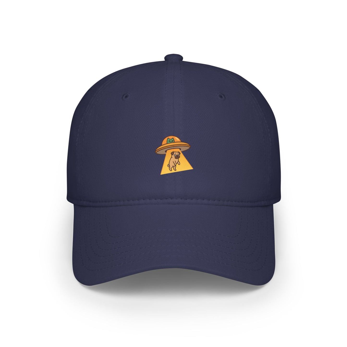 Alien Abducts Pug Baseball Hat