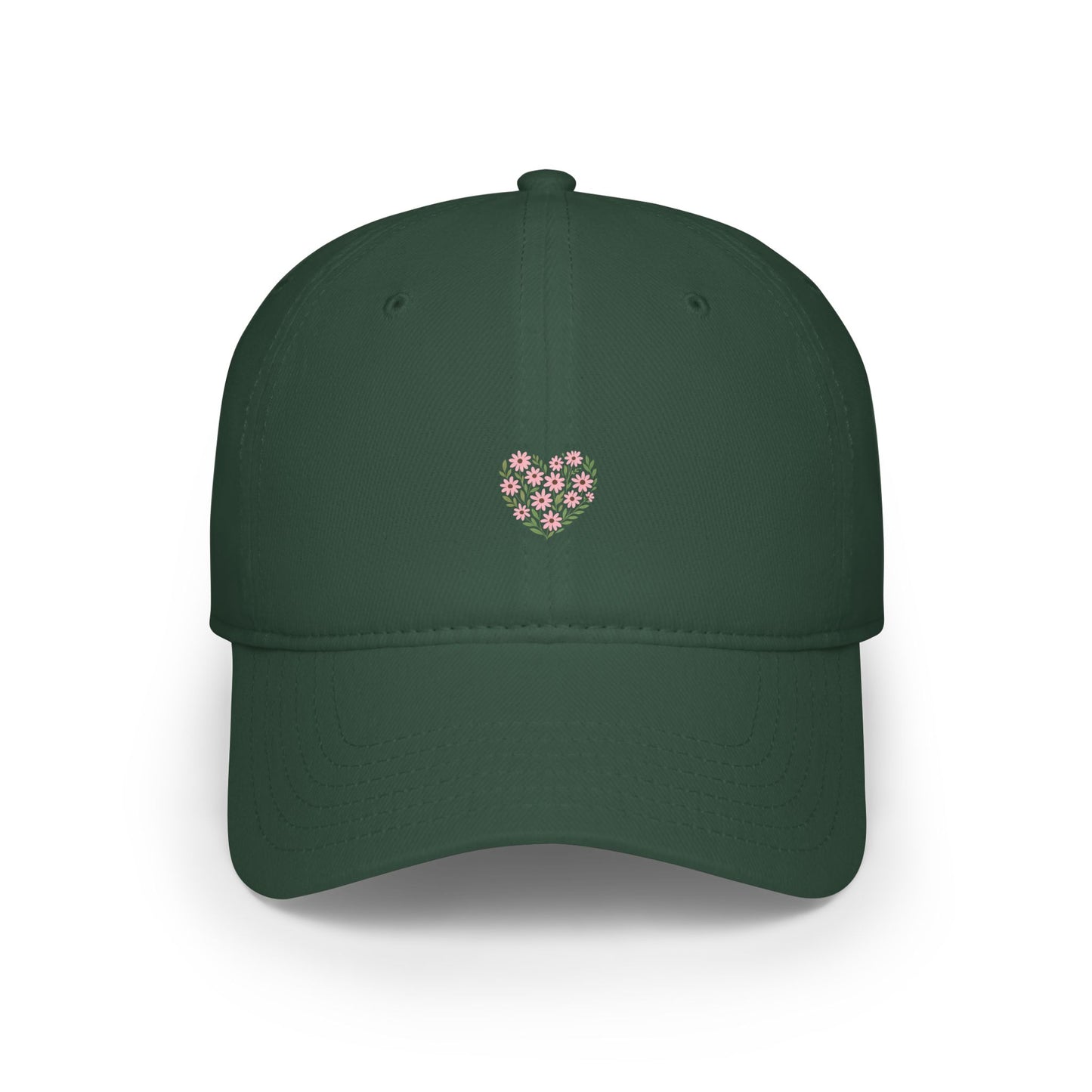 Floral Heart Baseball Hat