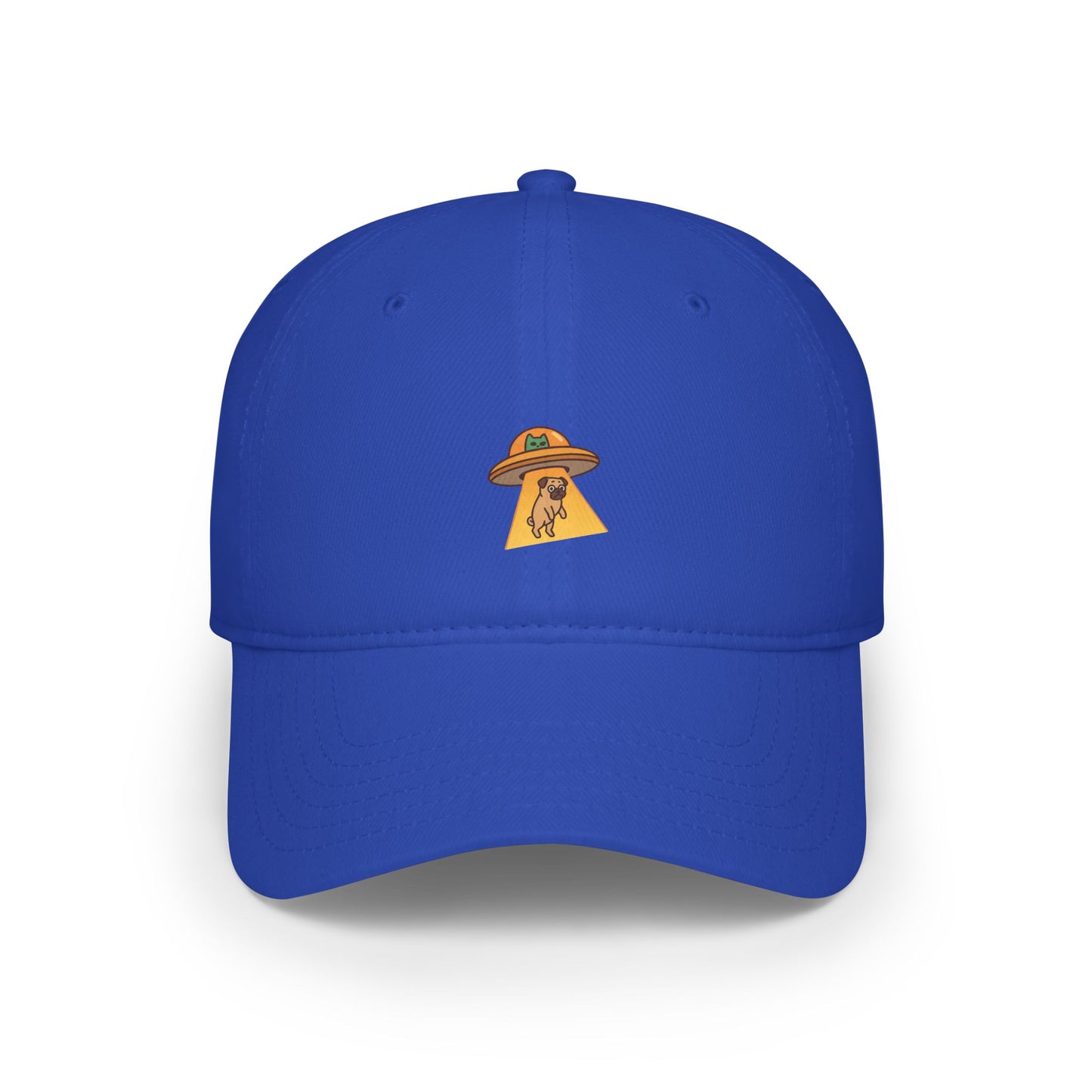 Alien Abducts Pug Baseball Hat
