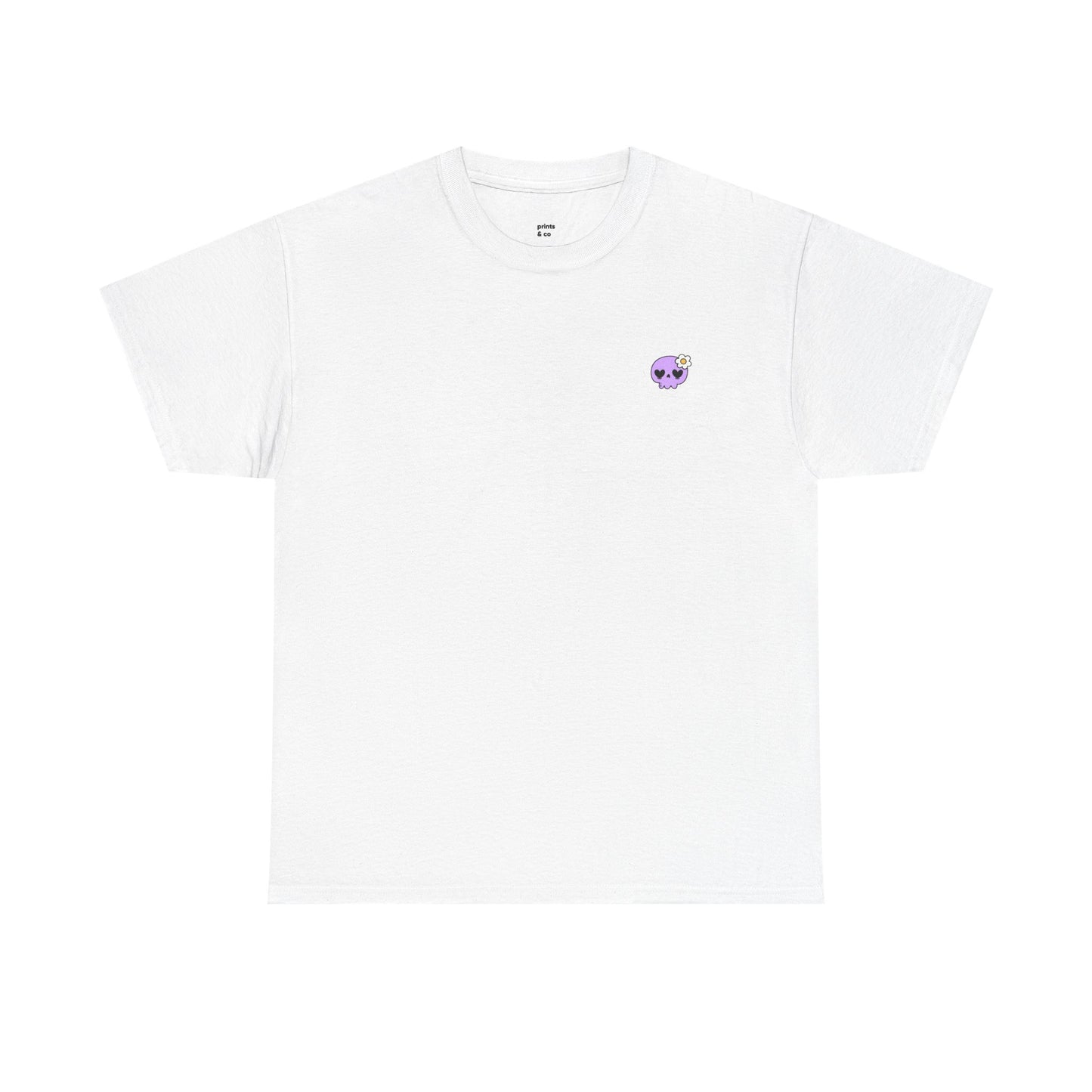 Cute Purple Skull Unisex Cotton Tee