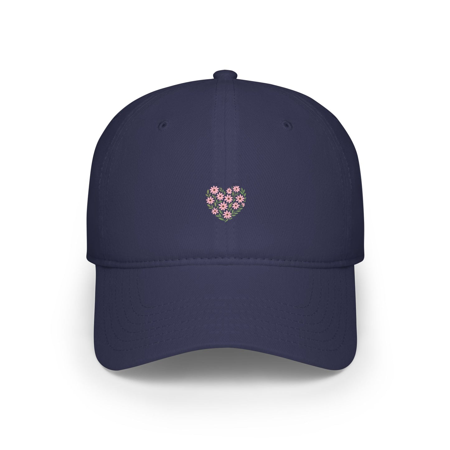 Floral Heart Baseball Hat