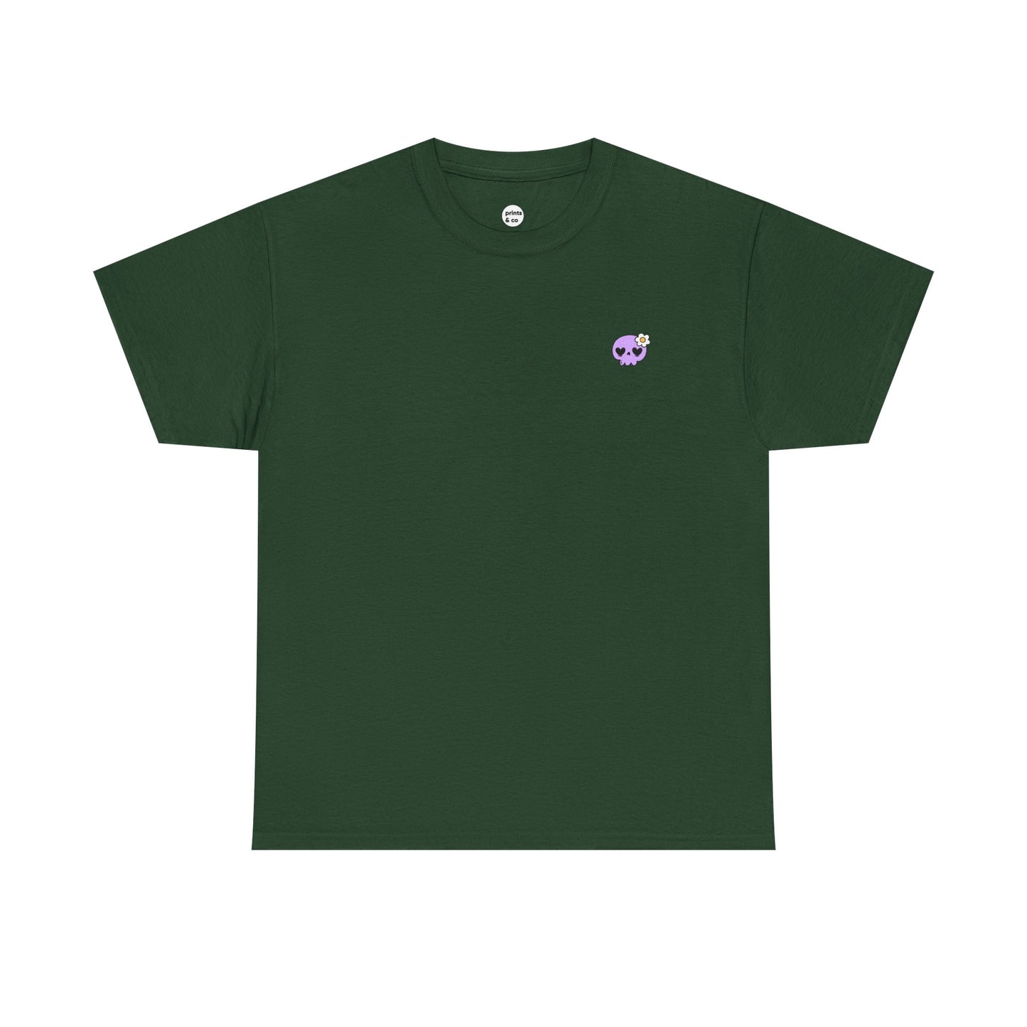 Cute Purple Skull Unisex Cotton Tee