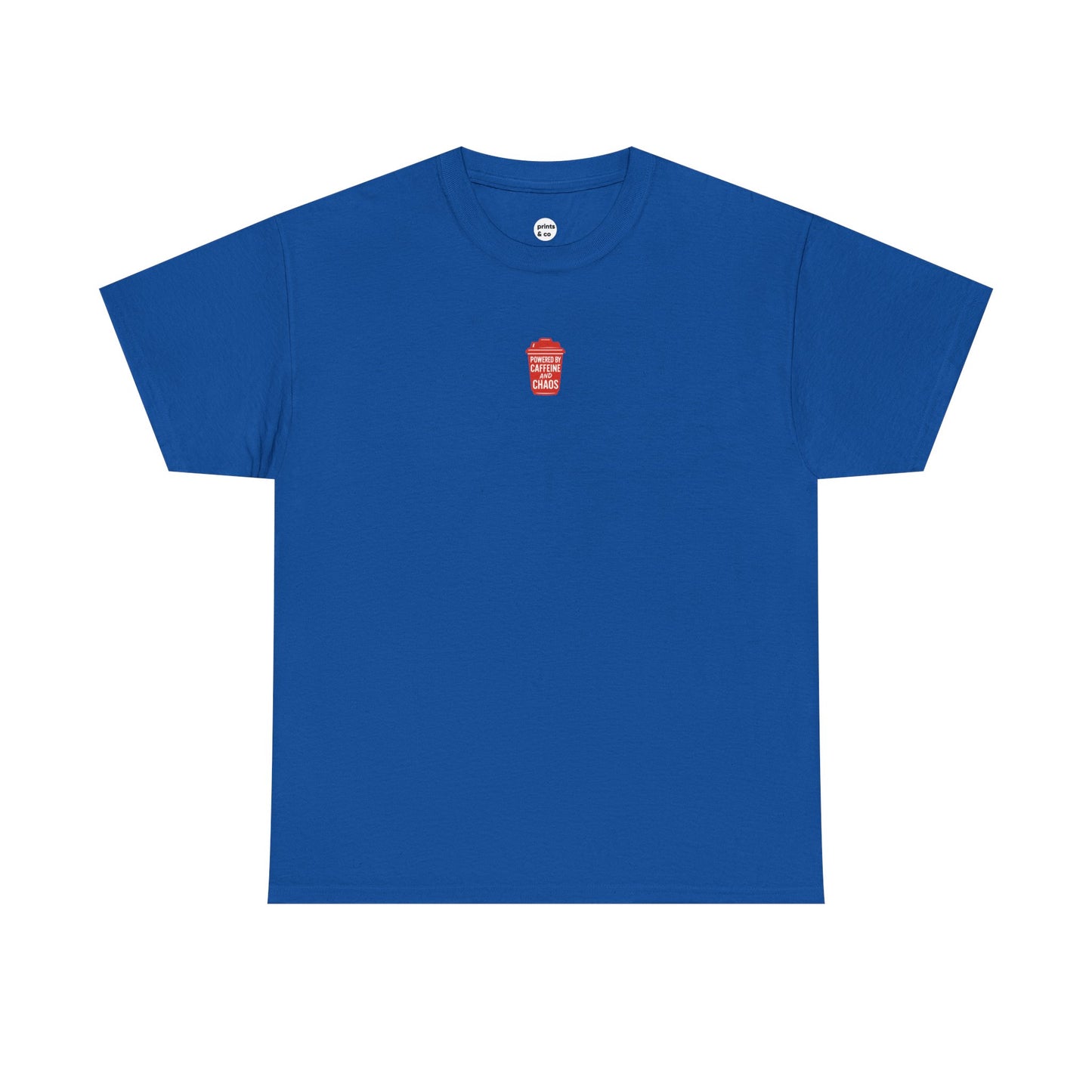 Powered by Caffeine & Chaos' Unisex Cotton Tee