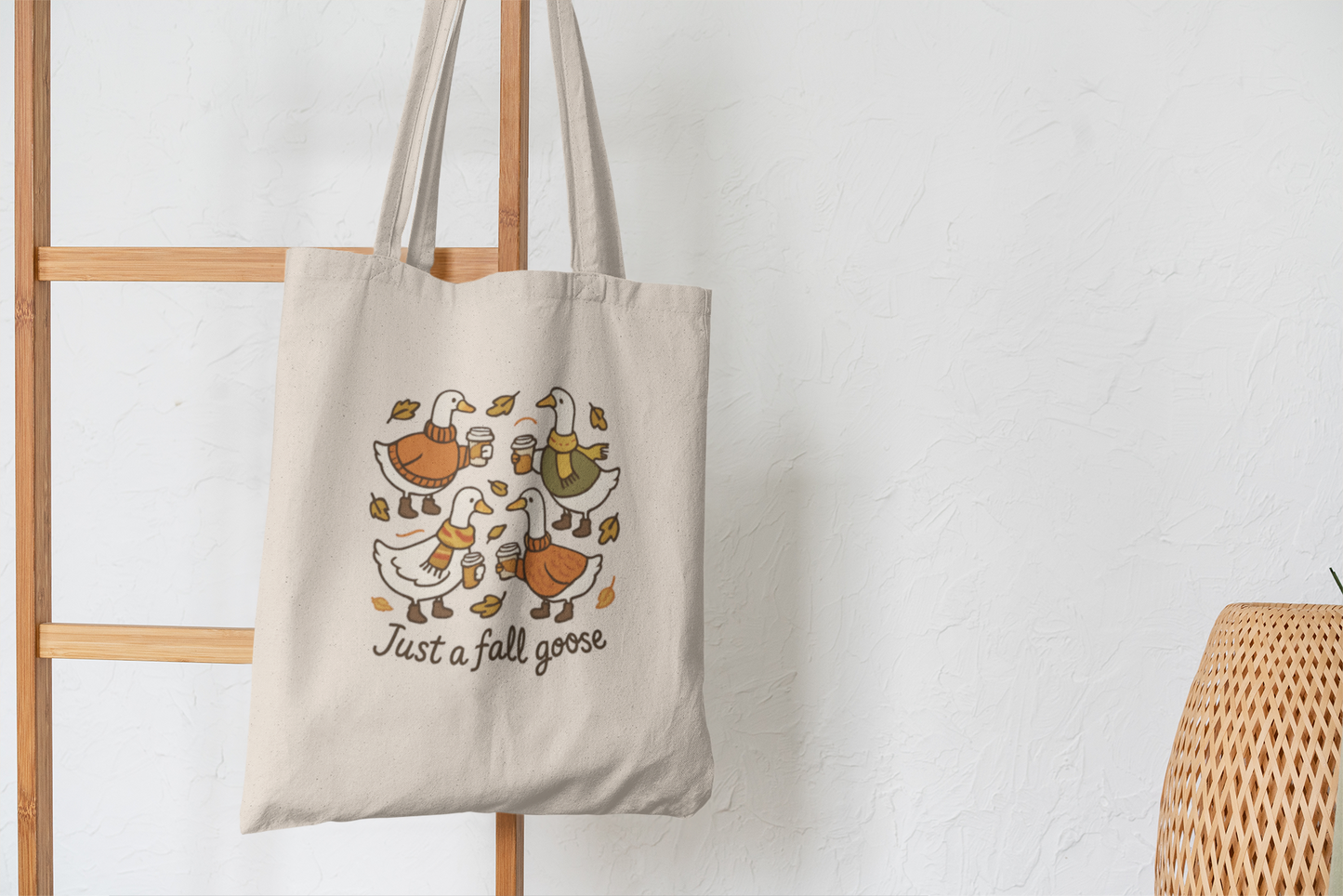 Fall Goose Tote Bag