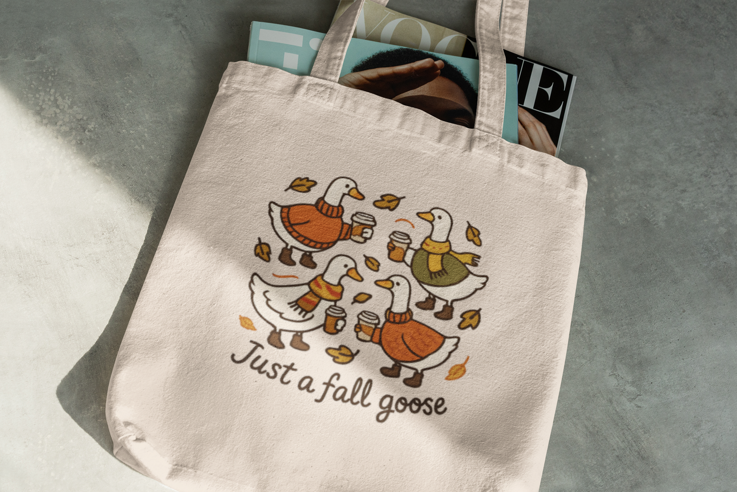 Fall Goose Tote Bag