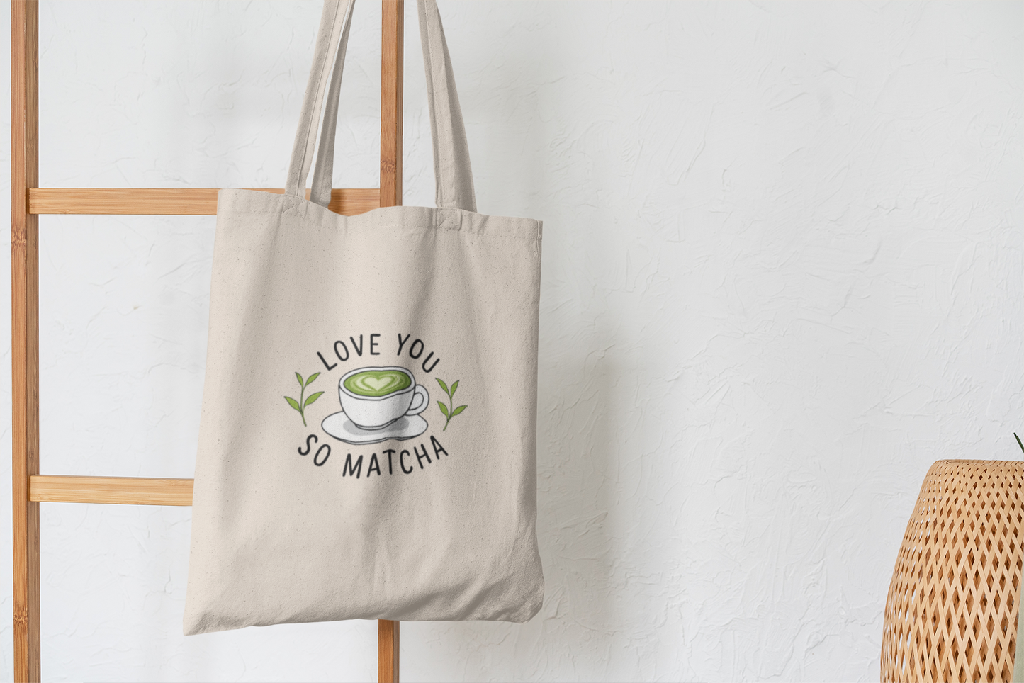 Love You So Matcha Tote Bag