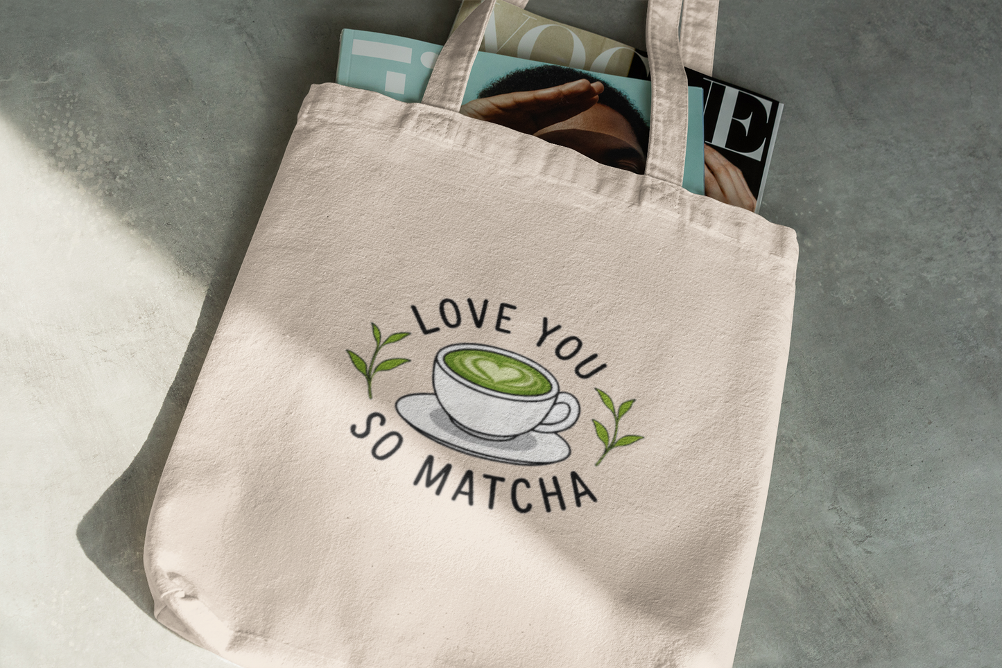 Love You So Matcha Tote Bag