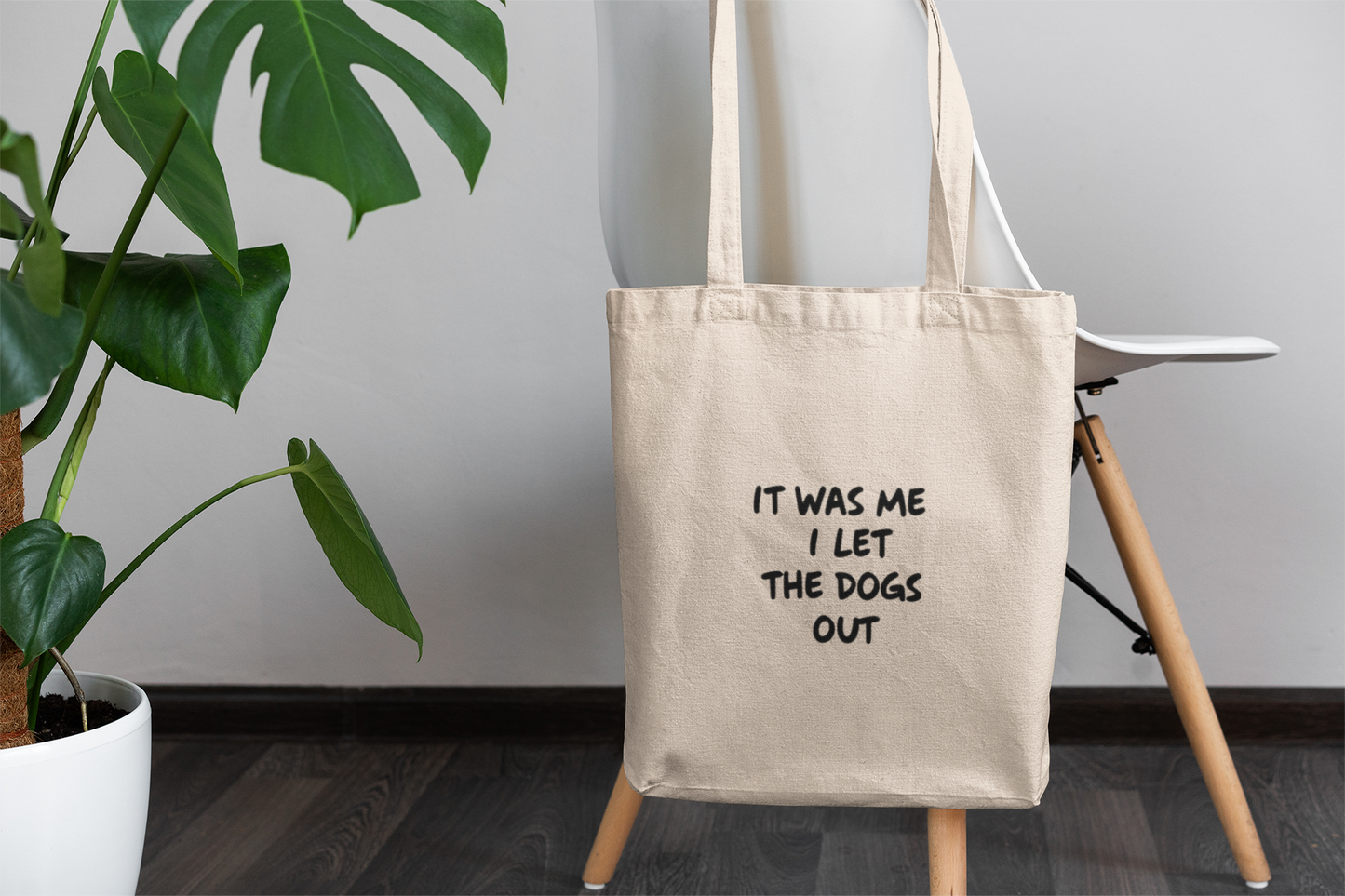 It Was Me I Let The Dogs Out Tote Bag