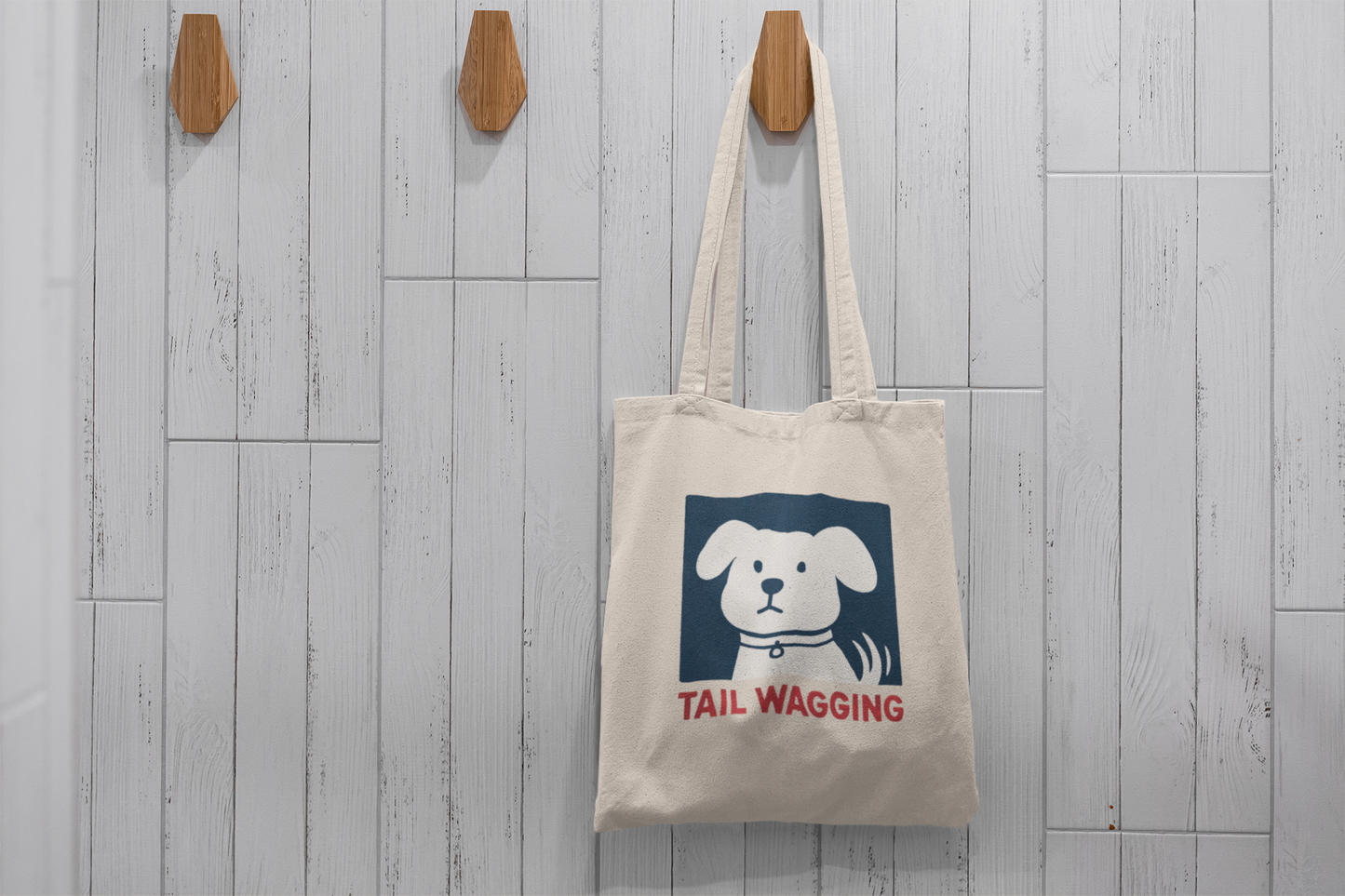 Tail Wagging Dog Tote Bag