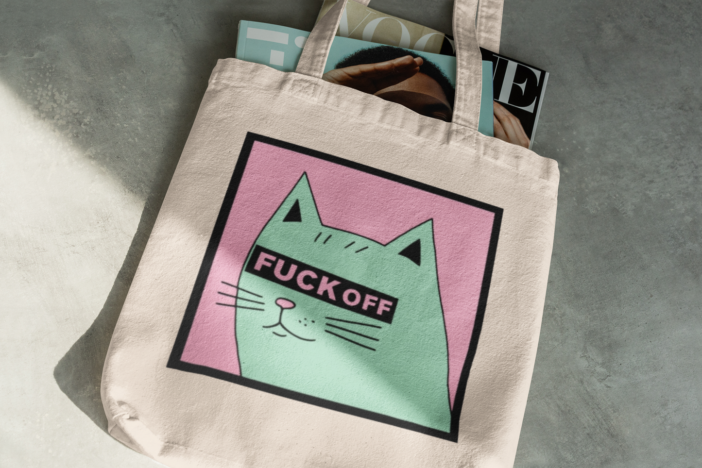 Rude Cat Tote Bag