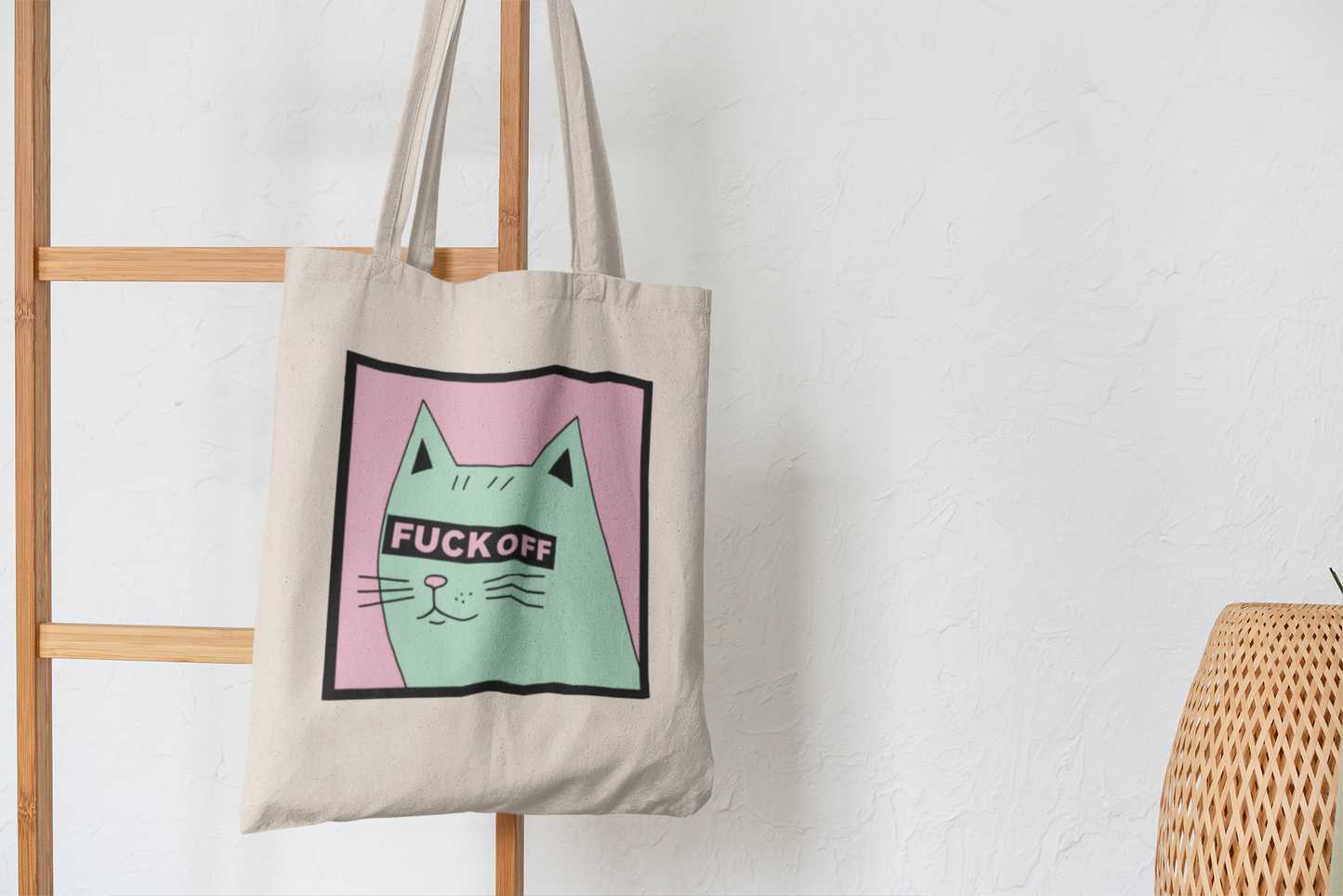 Rude Cat Tote Bag