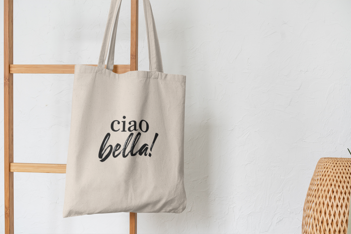 Ciao Bella! Tote Bag – Chic Italian Phrase Design