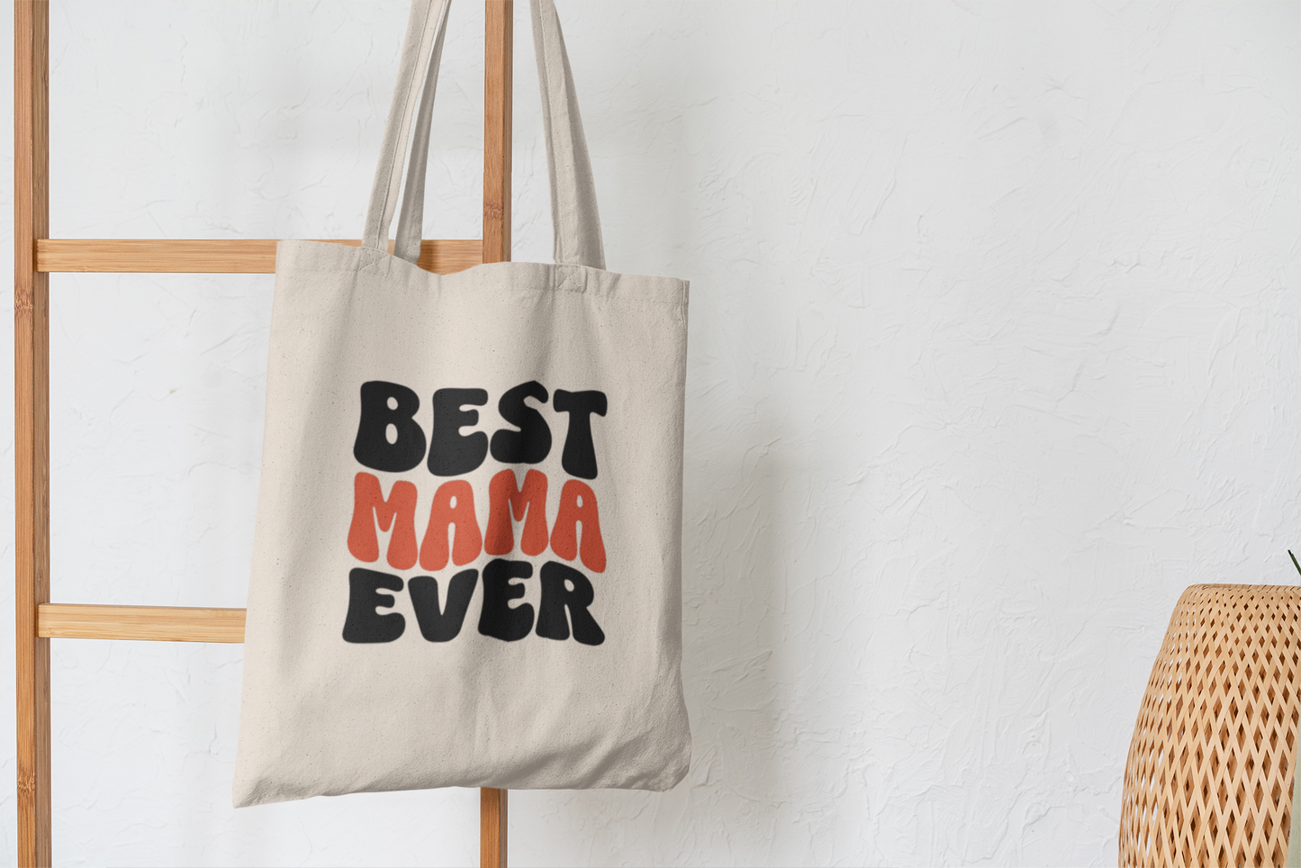 BEST MAMA EVER Tote Bag – Cute Gift for Moms, Mother's Day, or Mom Appreciation
