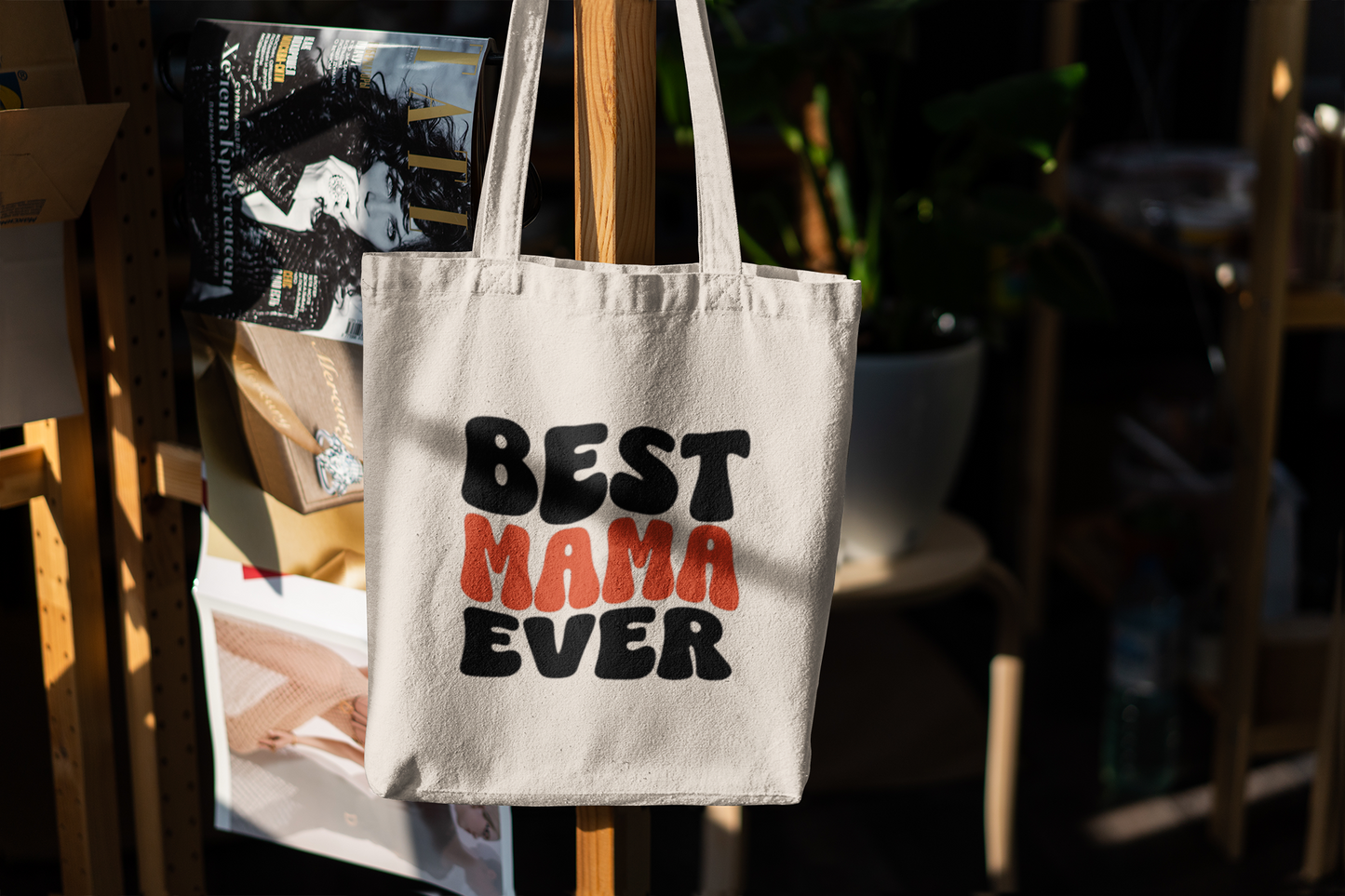 BEST MAMA EVER Tote Bag – Cute Gift for Moms, Mother's Day, or Mom Appreciation