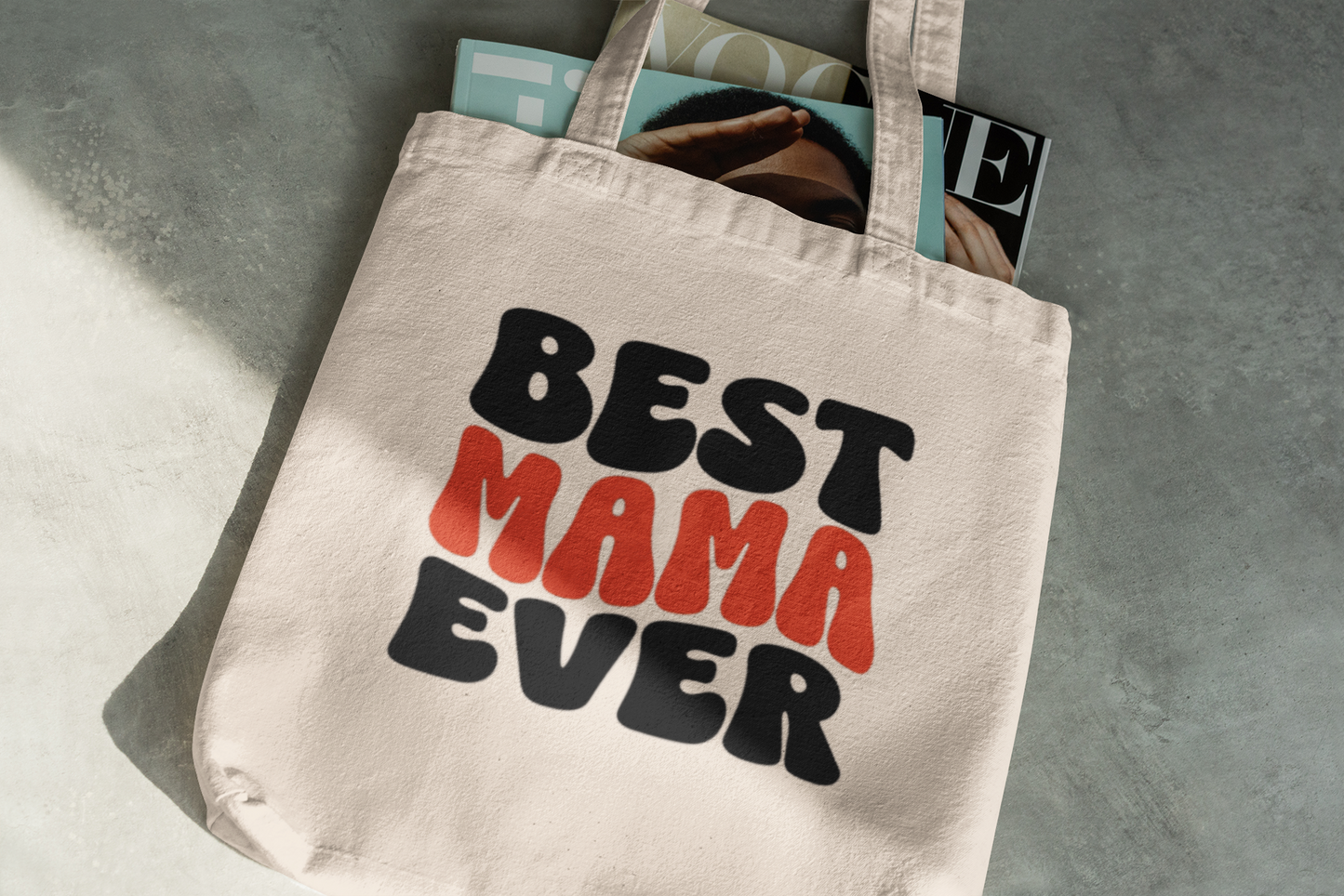 BEST MAMA EVER Tote Bag – Cute Gift for Moms, Mother's Day, or Mom Appreciation
