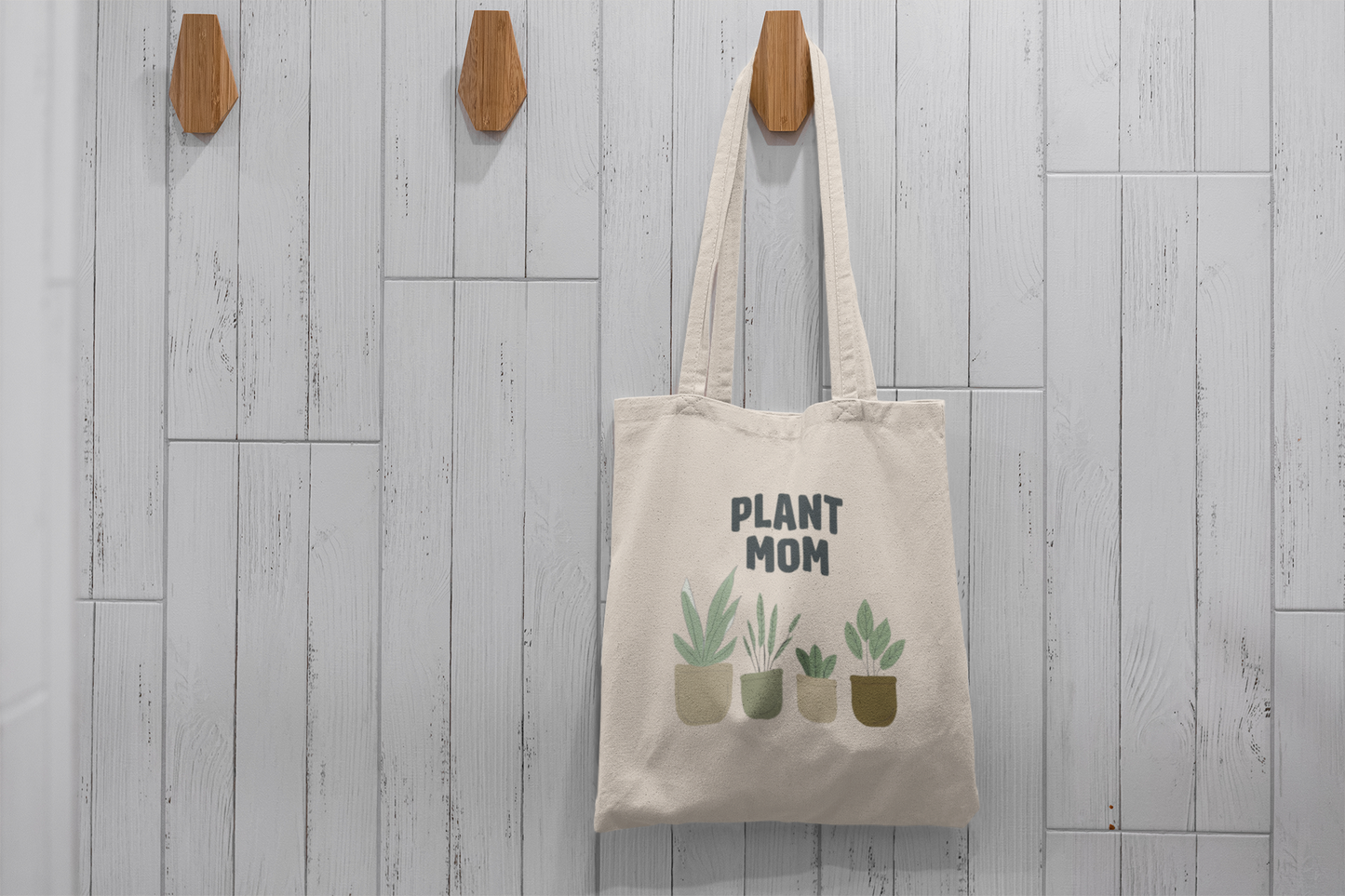 Plant Mom Tote Bag – Cute Canvas Bag for Plant Lovers, Garden Gift Idea