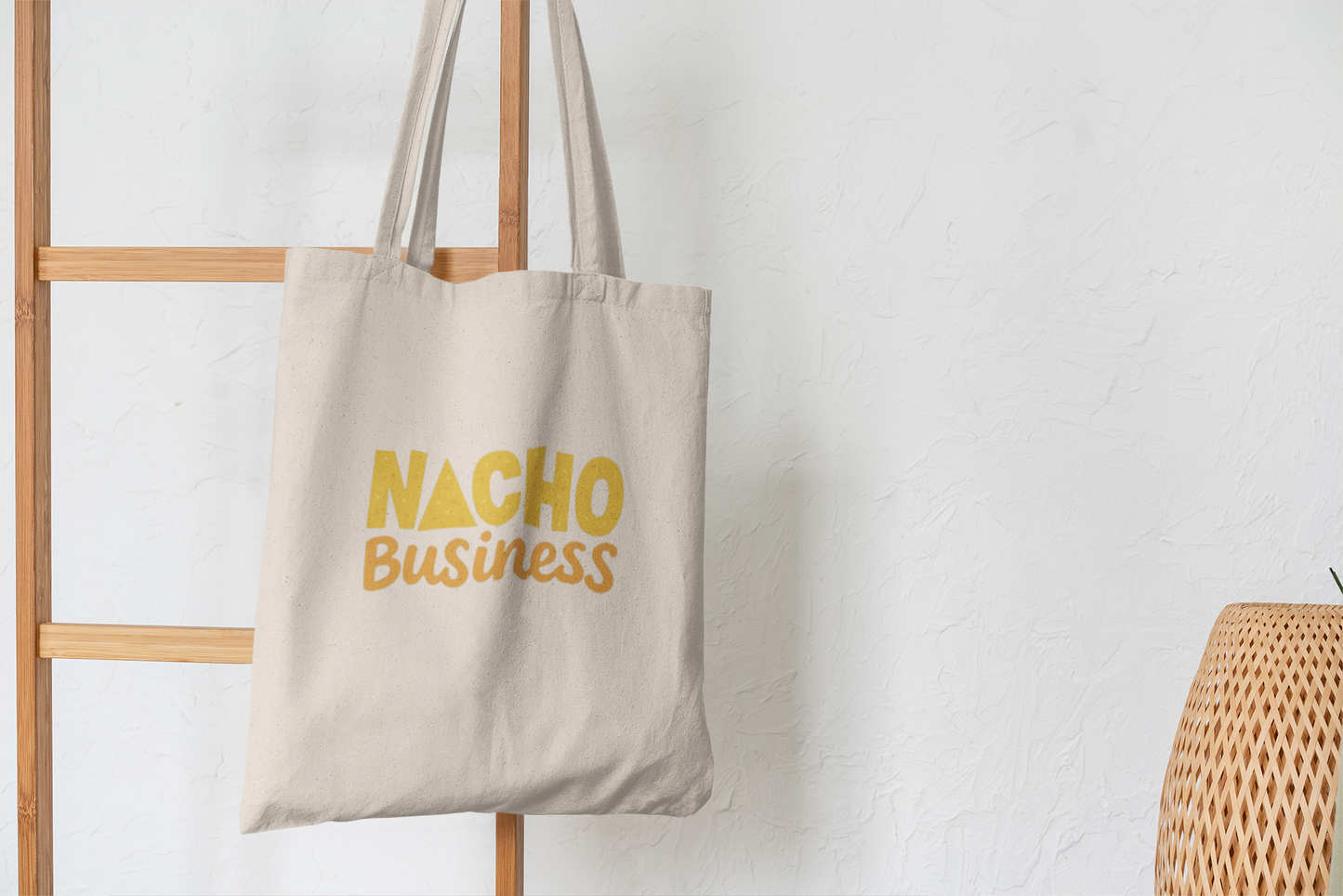 Nacho Business Tote Bag – Funny Pun Canvas Bag, Foodie Gift Idea