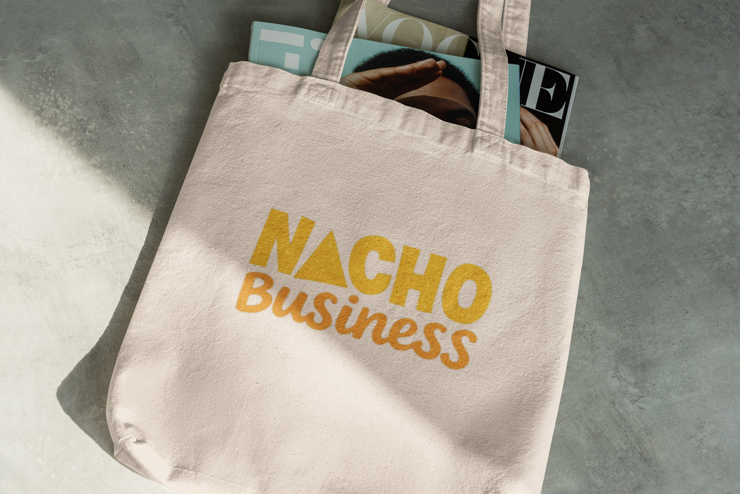 Nacho Business Tote Bag – Funny Pun Canvas Bag, Foodie Gift Idea