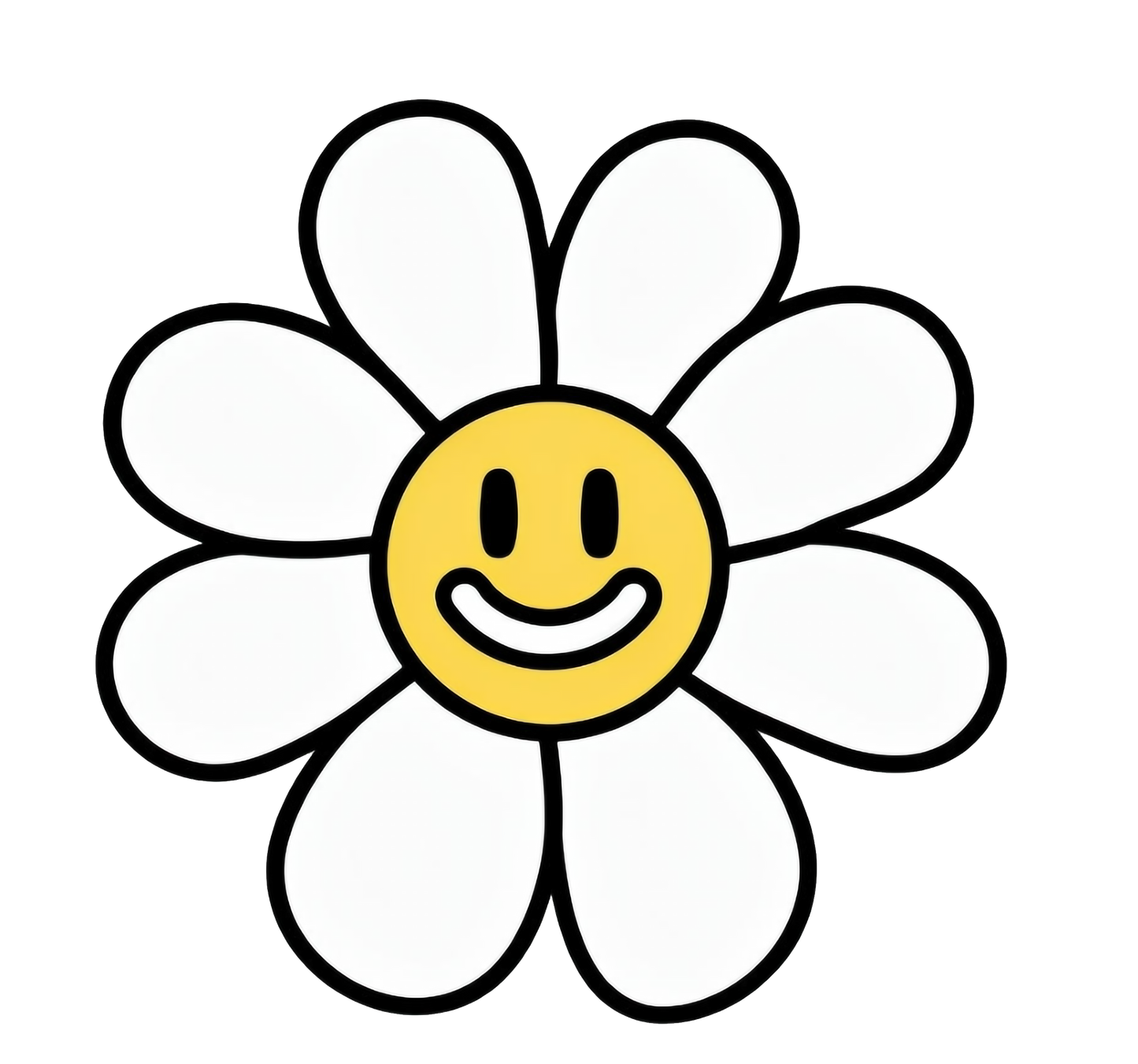 Smiley Daisy Unisex Cotton Tee