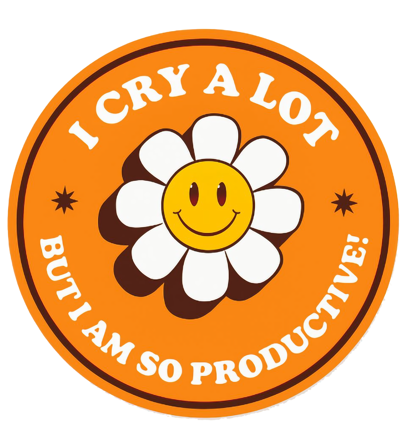 I Cry a Lot – Emotional Support Badge Unisex Cotton Tee
