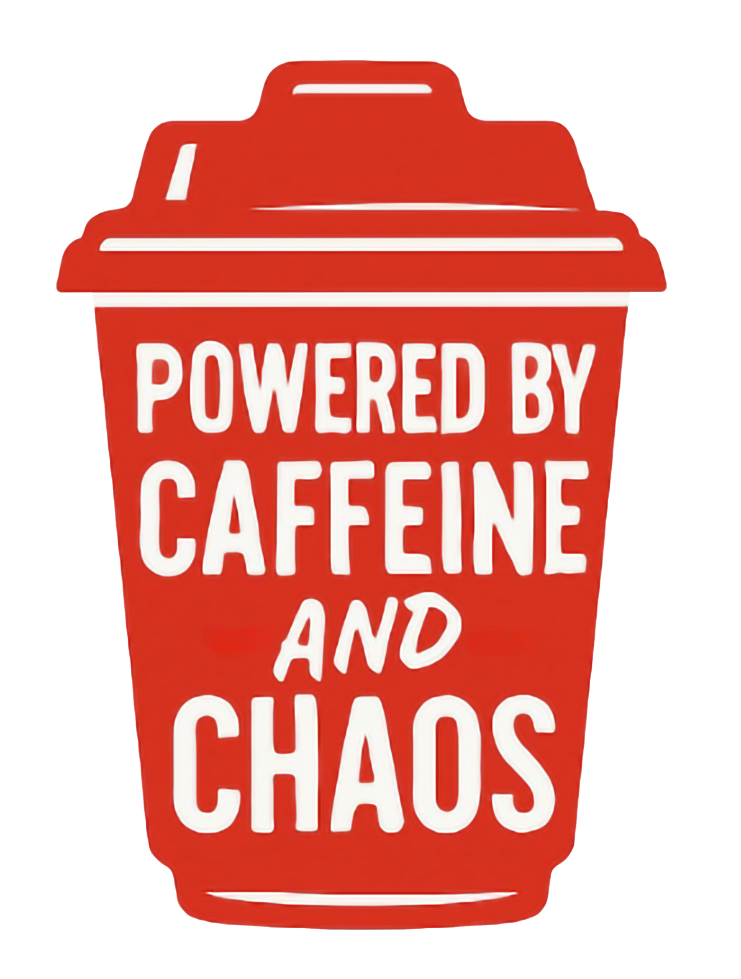 Powered by Caffeine & Chaos' Unisex Cotton Tee