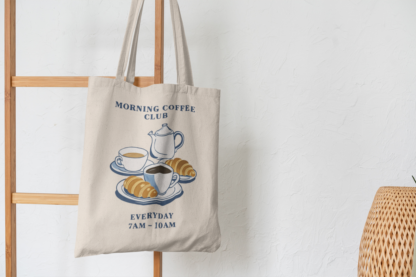 Morning Coffee Club Tote Bag