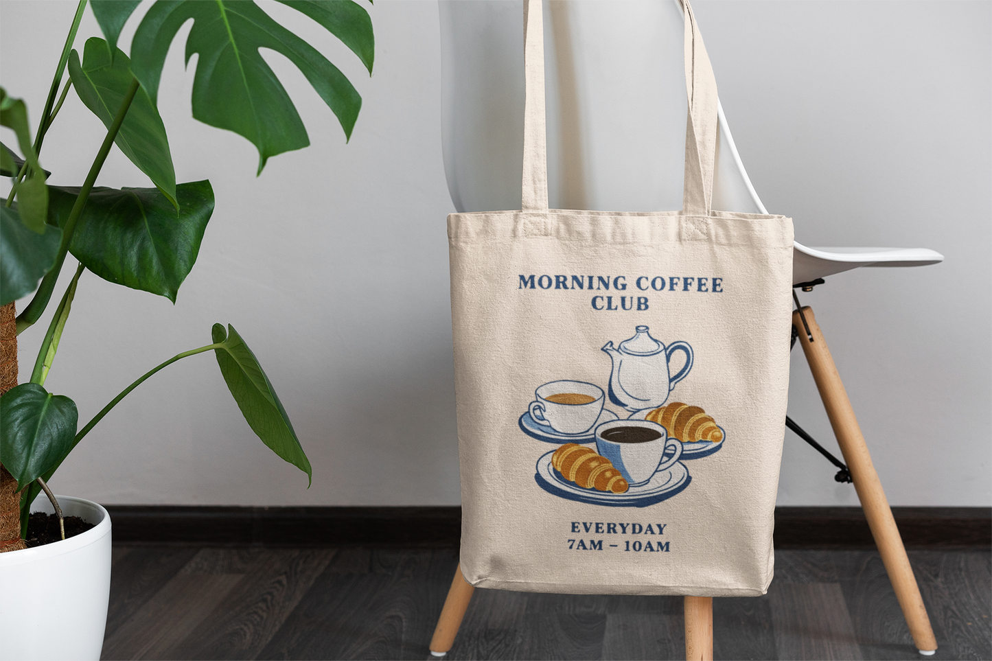 Morning Coffee Club Tote Bag