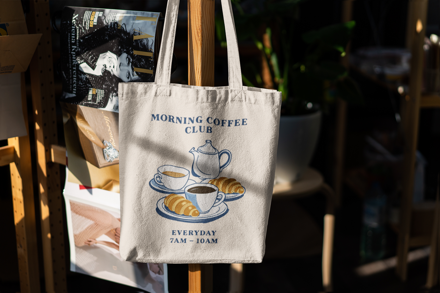 Morning Coffee Club Tote Bag