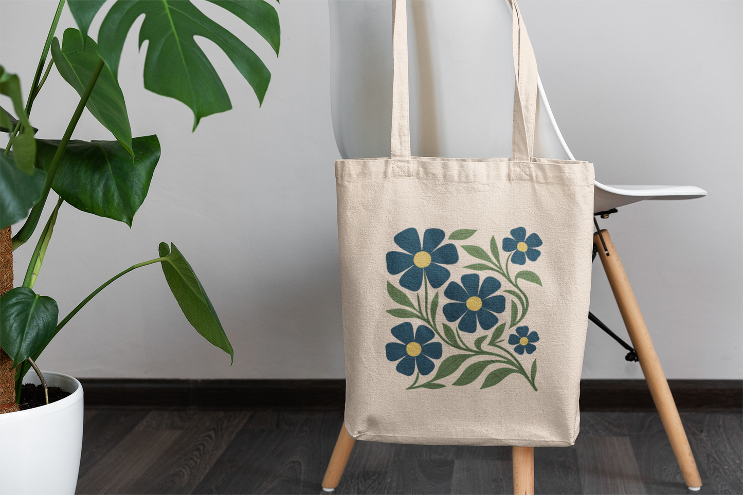Blue Flowers Tote Bag
