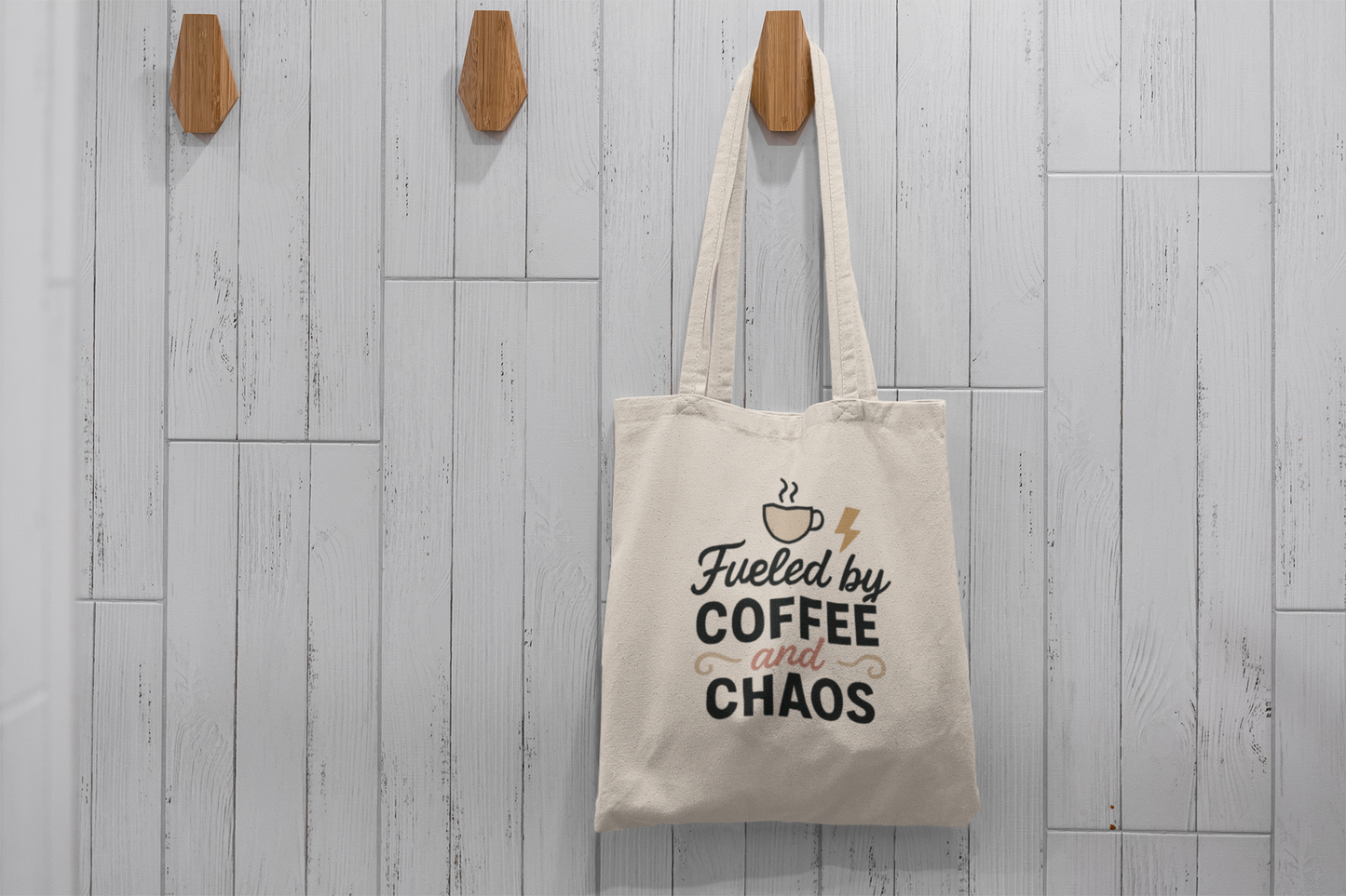 Fueled By Coffee And Chaos Tote Bag