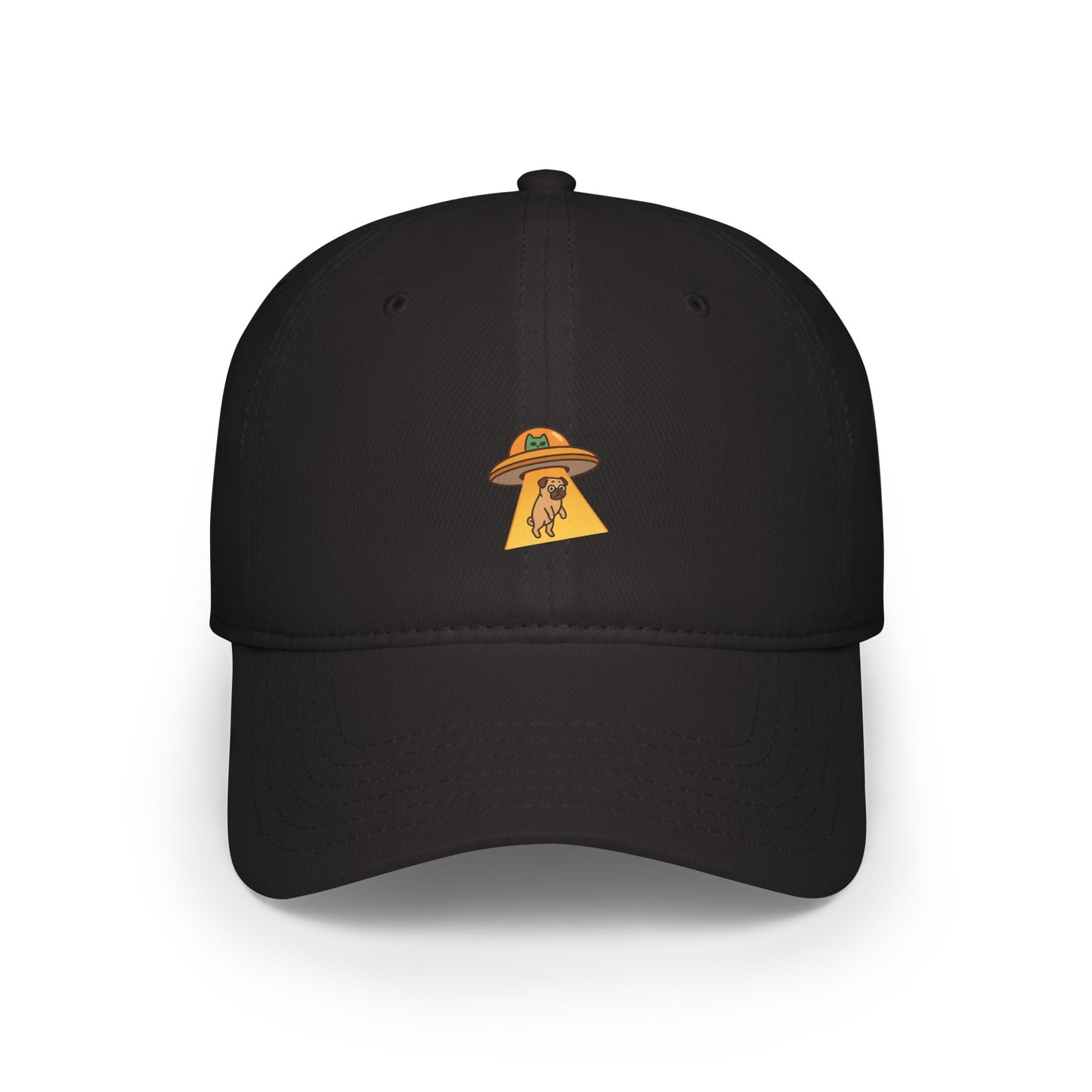 Alien Abducts Pug Baseball Hat