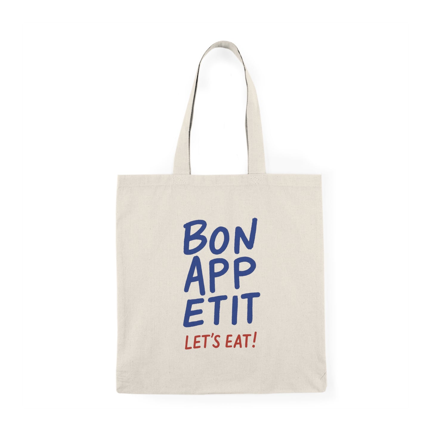 Bon Appetit Tote Bag – Fun Kitchen Canvas Tote with 'Let's Eat!' Slogan