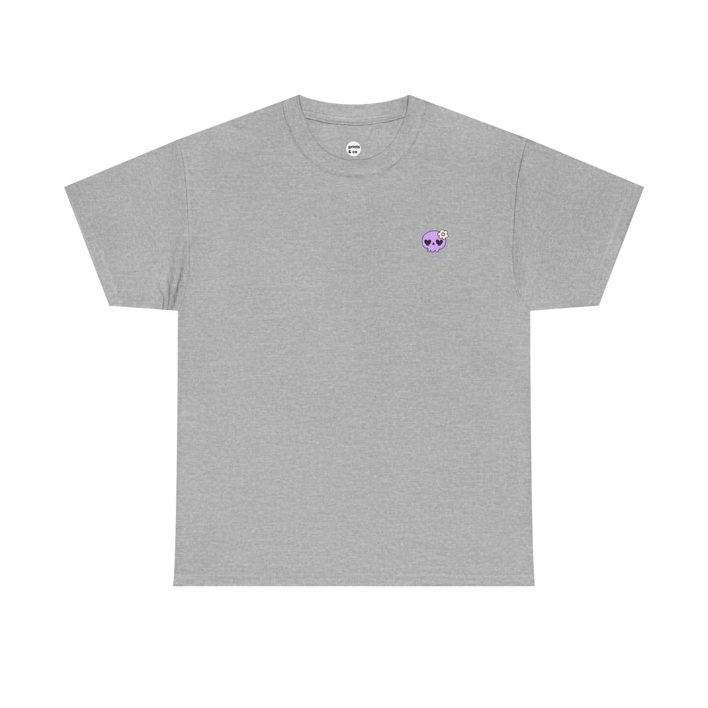 Cute Purple Skull Unisex Cotton Tee