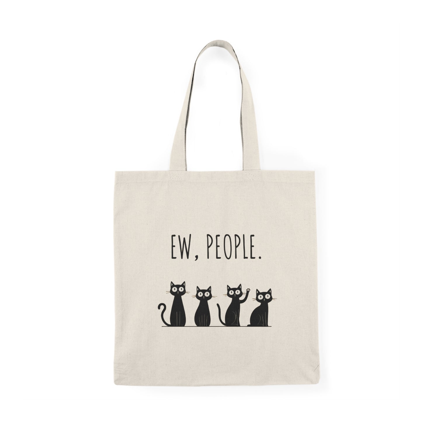 Ew People Tote Bag Funny Black Cat