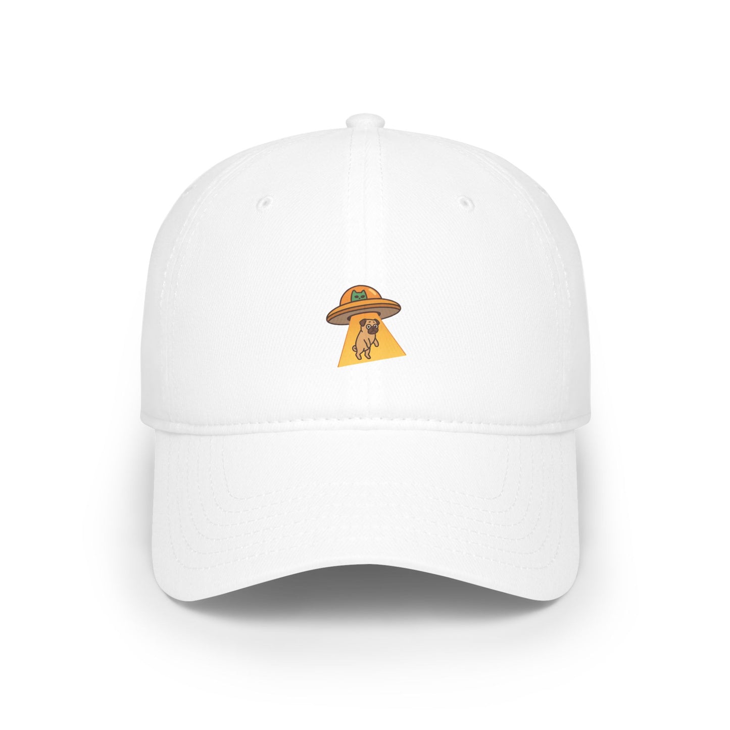 Alien Abducts Pug Baseball Hat