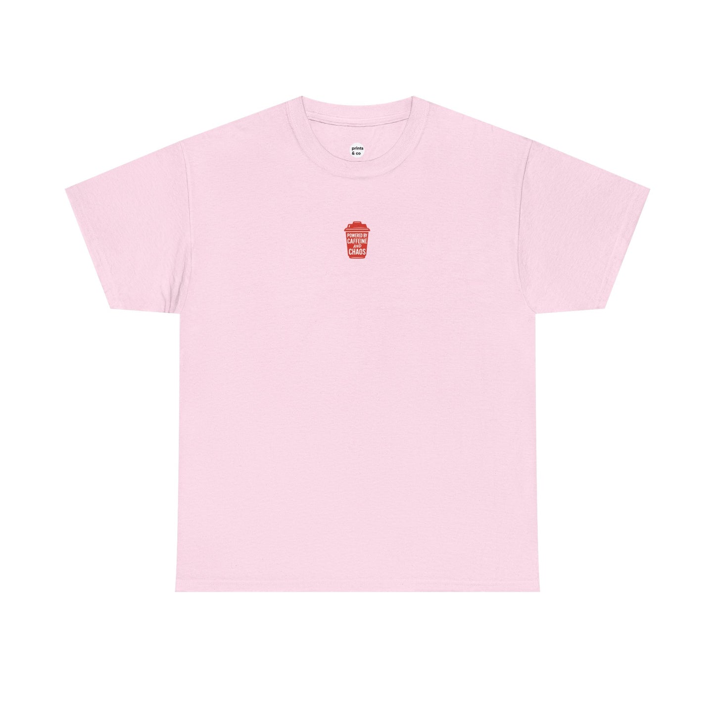 Powered by Caffeine & Chaos' Unisex Cotton Tee