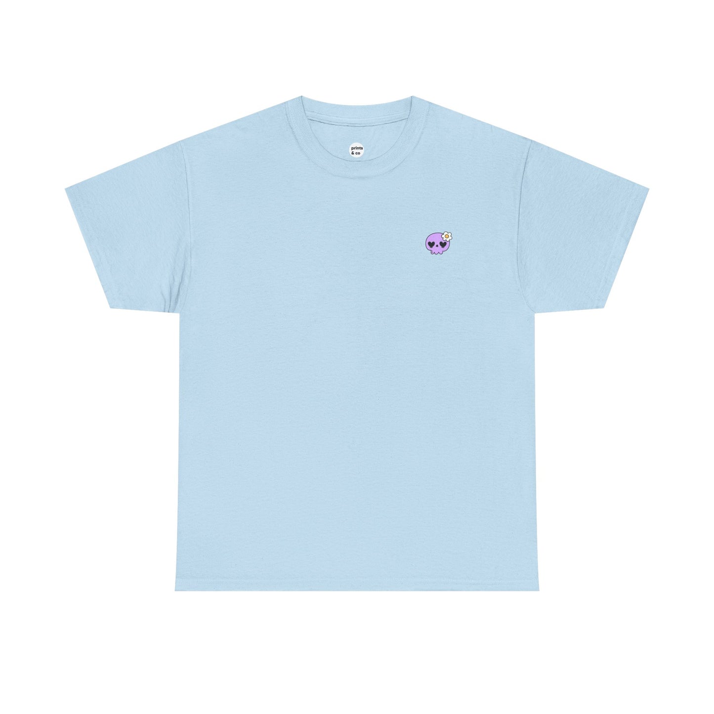 Cute Purple Skull Unisex Cotton Tee