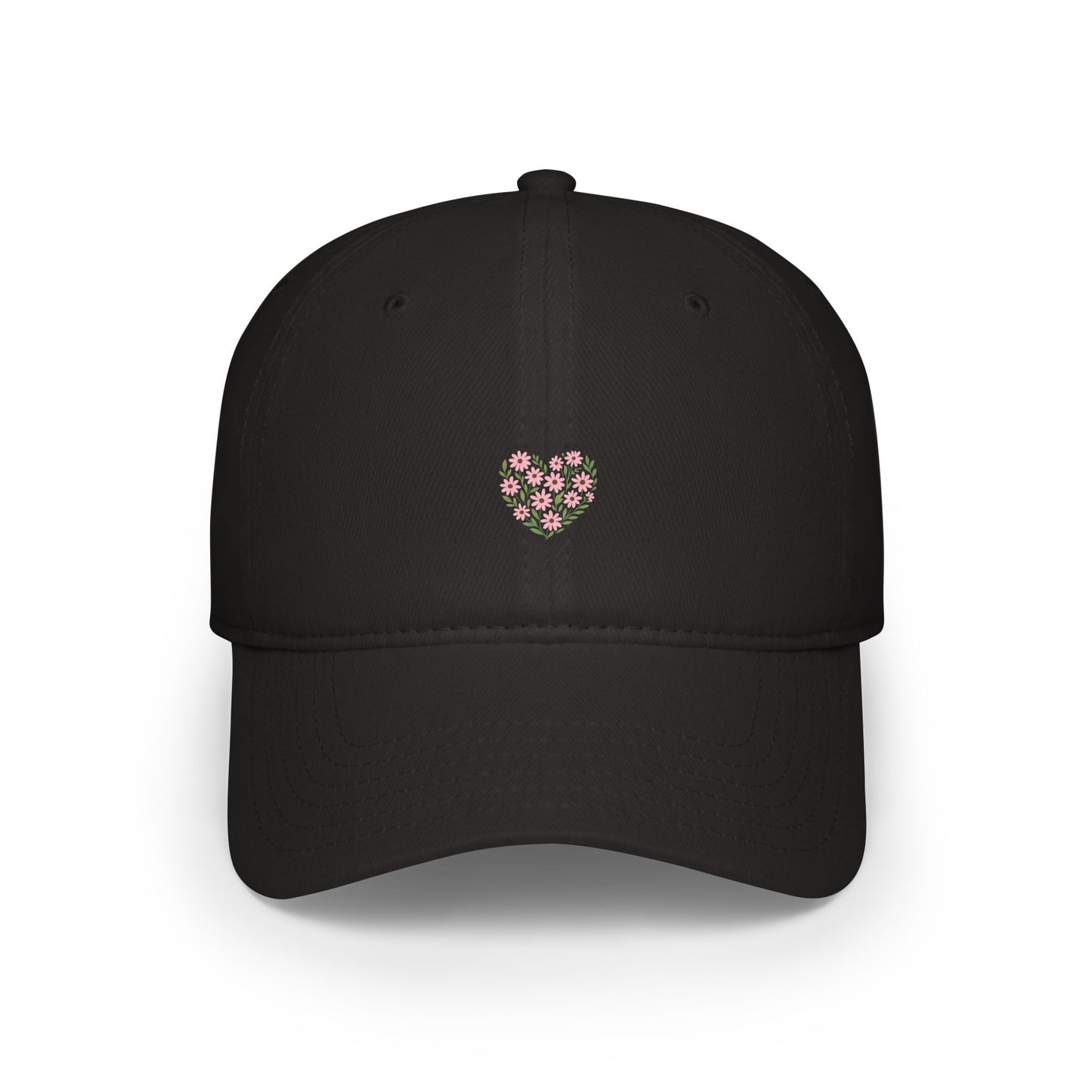 Floral Heart Baseball Hat