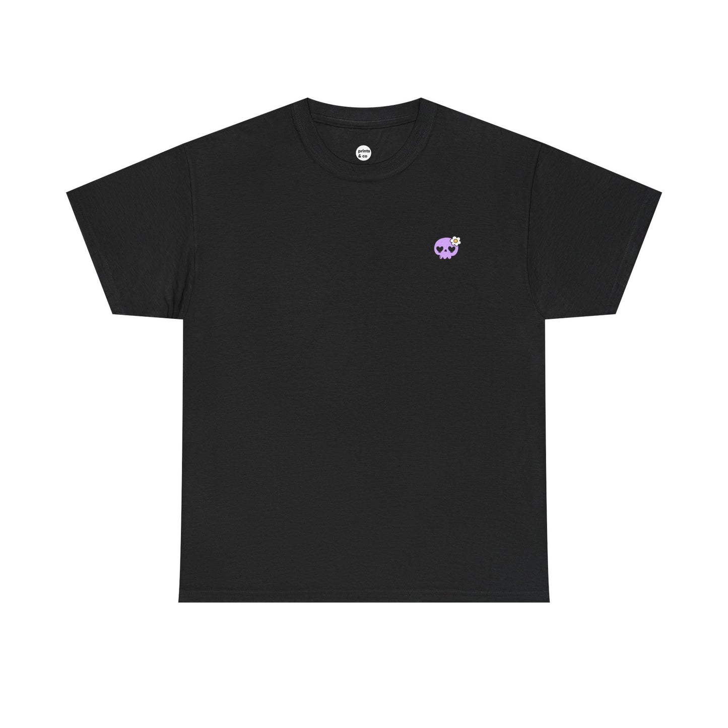 Cute Purple Skull Unisex Cotton Tee