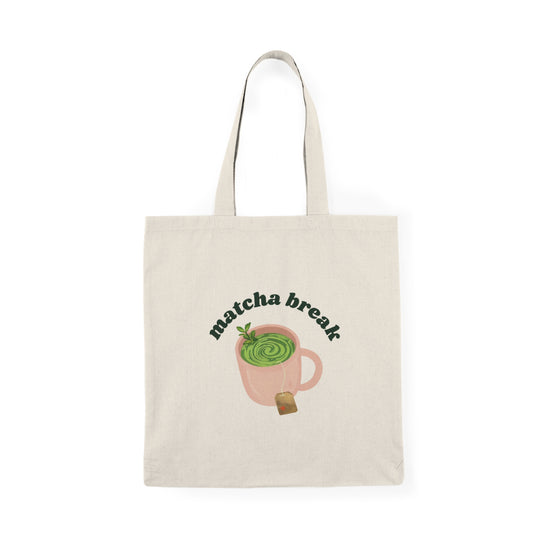 Matcha Break Natural Tote Bag