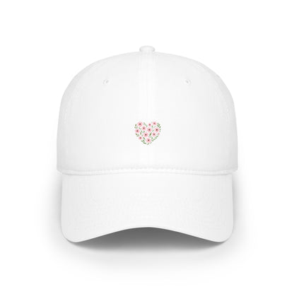 Floral Heart Baseball Hat