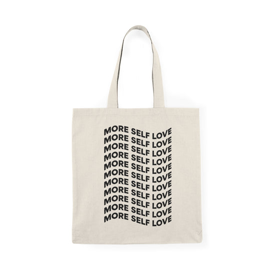 MORE SELF LOVE Tote Bag – Motivational Canvas Bag for Self-Care & Empowerment