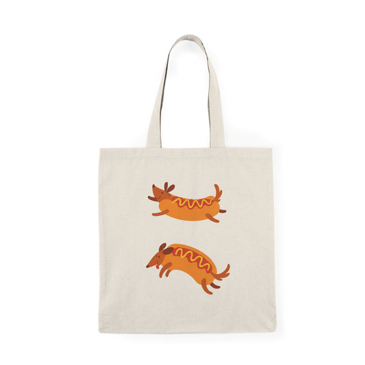 Hot Dog Dachshund Tote Bag – Cute Wiener Dog Illustration